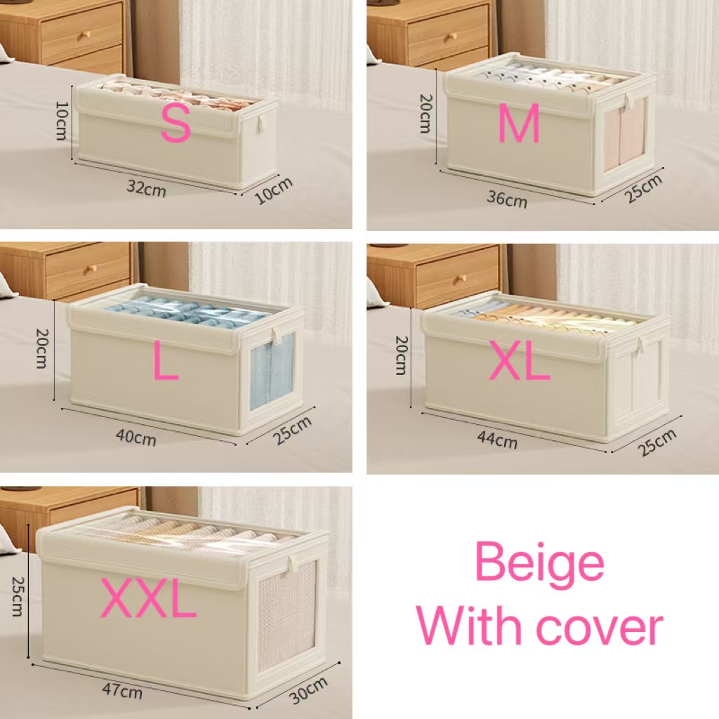 Baby Clothes Organiser - 1 Stück Faltbare Kleideraufbewahrungsbox mit Transparentem