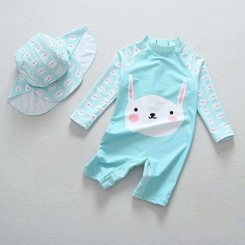 Baby Swimwear Uv - Kinder UV UPF50+ Blauer Badeanzug Mädchen