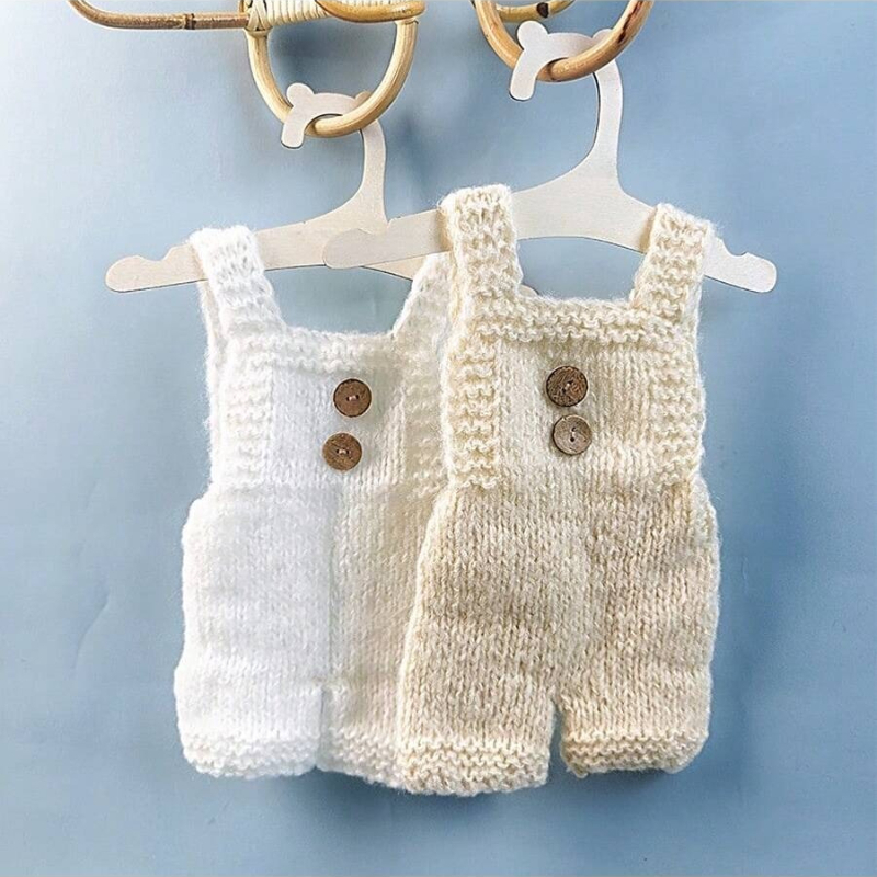 Baby Clothing Sets Boy - Neugeborenen-Fotografie-Requisiten, weicher Mohair-Strick-Strampler, Shorts-Set, Baby-Jungen-Mädchen-Fotoshooting-Outfit, Studio-Kleidung,