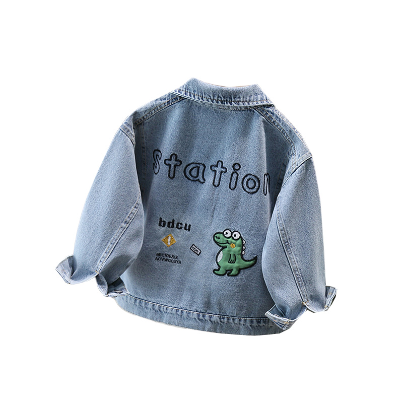 Baby Clothing Set - Niedlicher Stil Baby-Kind-Jeansjacke mit Dinosaurier für