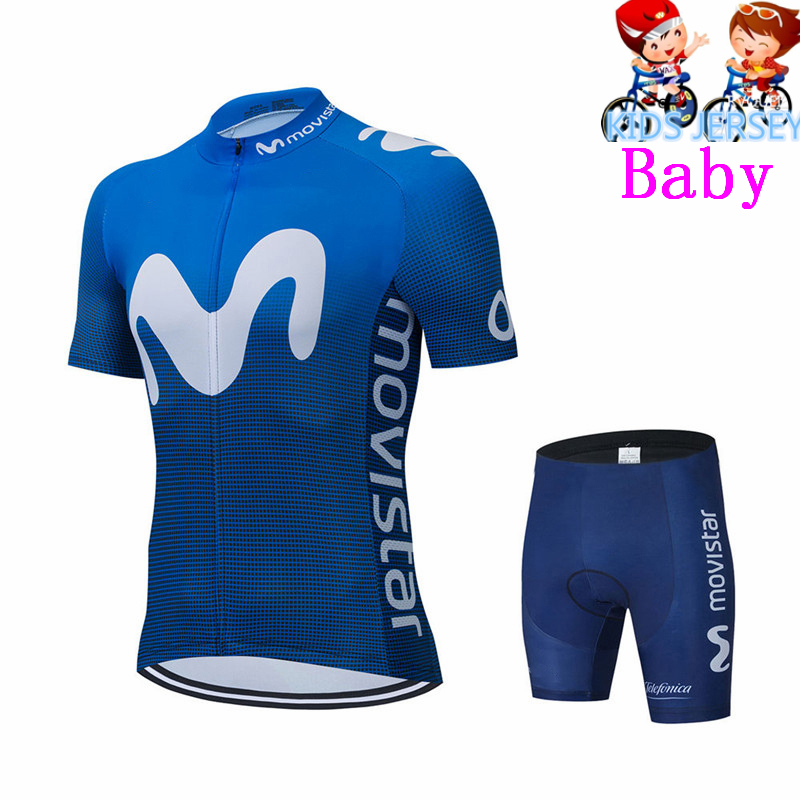 Baby Clothing Factory - Movistar Kinder Fluoreszierendes Grün Radtrikot Set