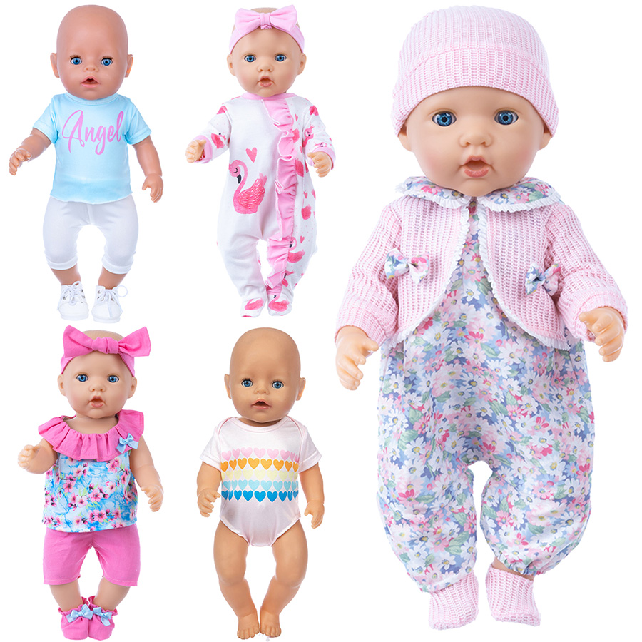 Baby Clothing Accessories - Puppenkleidung für 18-Zoll-Reborn-Puppen, süßer Pyjama-Anzug für