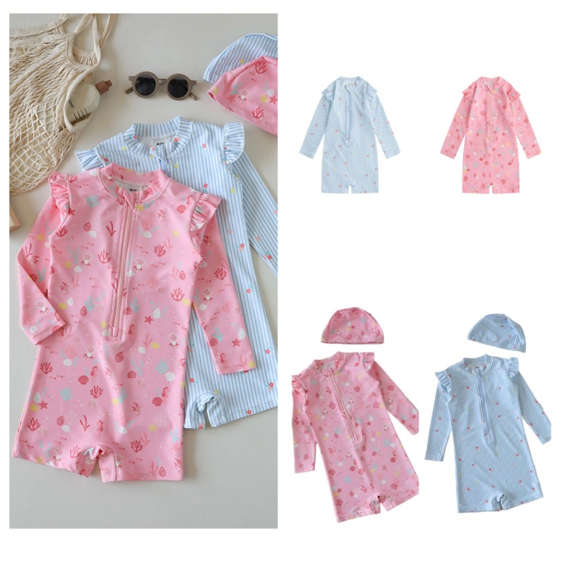 Baby Swimwear Uv - Einteiliger Badeanzug für Kleinkinder mit langen