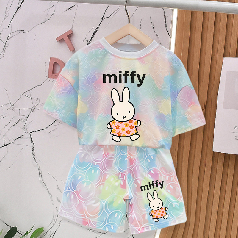 Baby Clothing Set - Miffys Rabbit Sommer-Kleidungssets für Babys, Mädchen-Outfits,